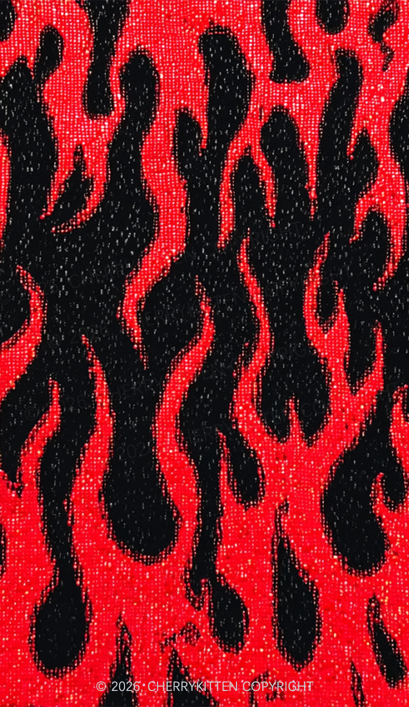Red Flame Y2K Phone Case Cherrykitten