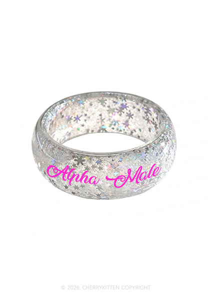 Alpha Male Y2K Cuff Bangle Cherrykitten