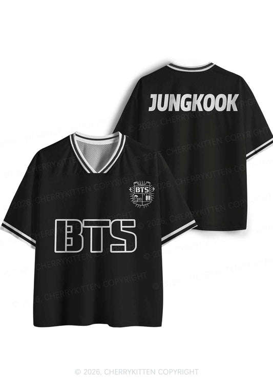 Black Kpop Members Y2K Sport Jersey Shirts Cherrykitten