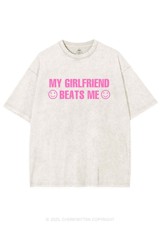 My Girlfriend Beats Me Pride Y2K Shirts Washed Tee Cherrykitten