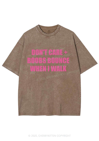 Dont Care Bxxbs Bounce Y2K Shirts Washed Tee Cherrykitten