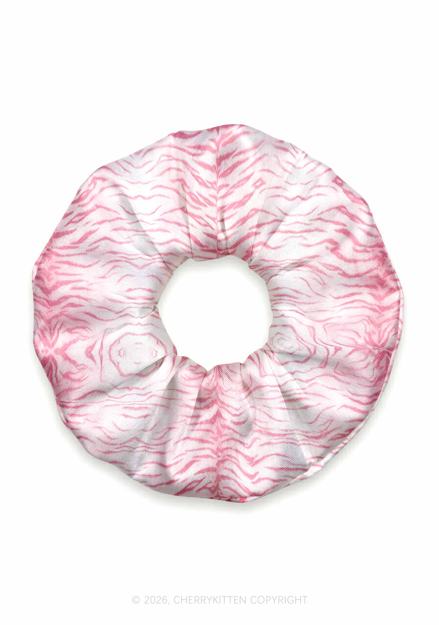Pink Tiger Stripe Y2K Hair Scrunchie Cherrykitten