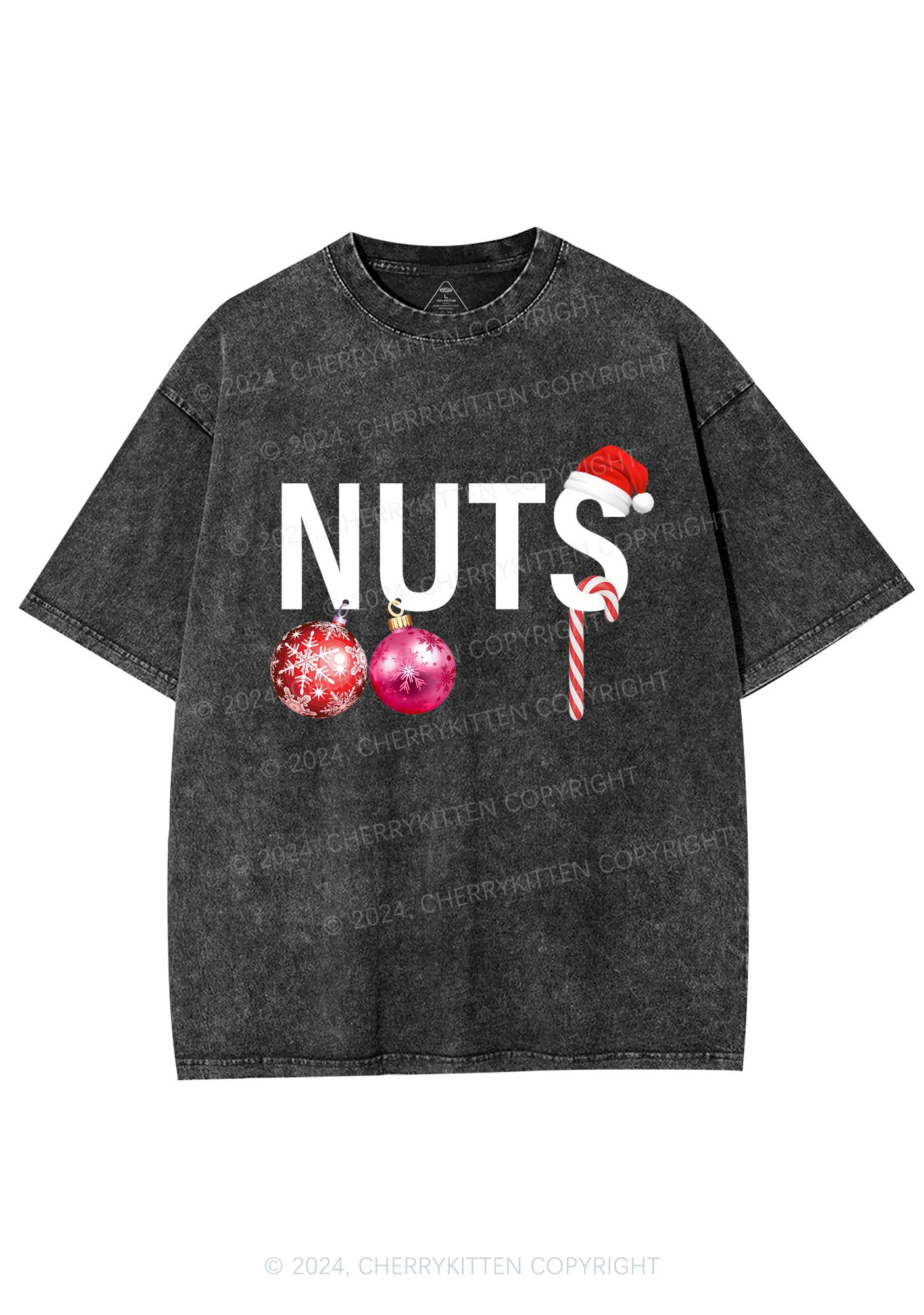 Christmas Nuts Y2K Washed Tee Cherrykitten