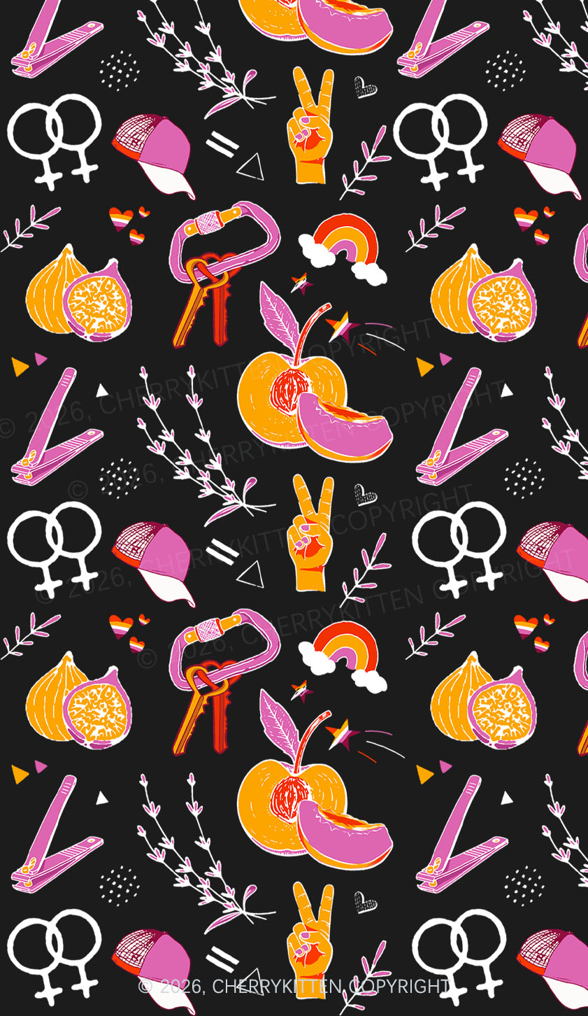 Lesbian Symbols Pride Y2K Phone Case Cherrykitten