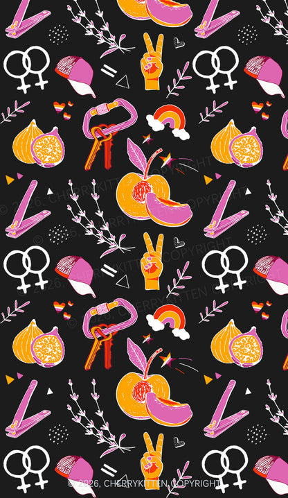 Lesbian Symbols Pride Y2K Phone Case Cherrykitten