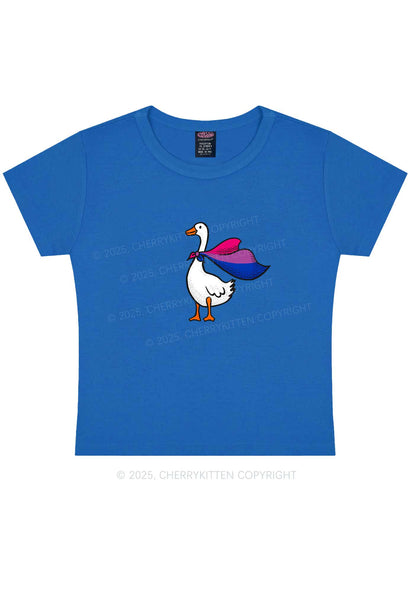 Bisexual Goose Pride Y2K Baby Tee Cherrykitten