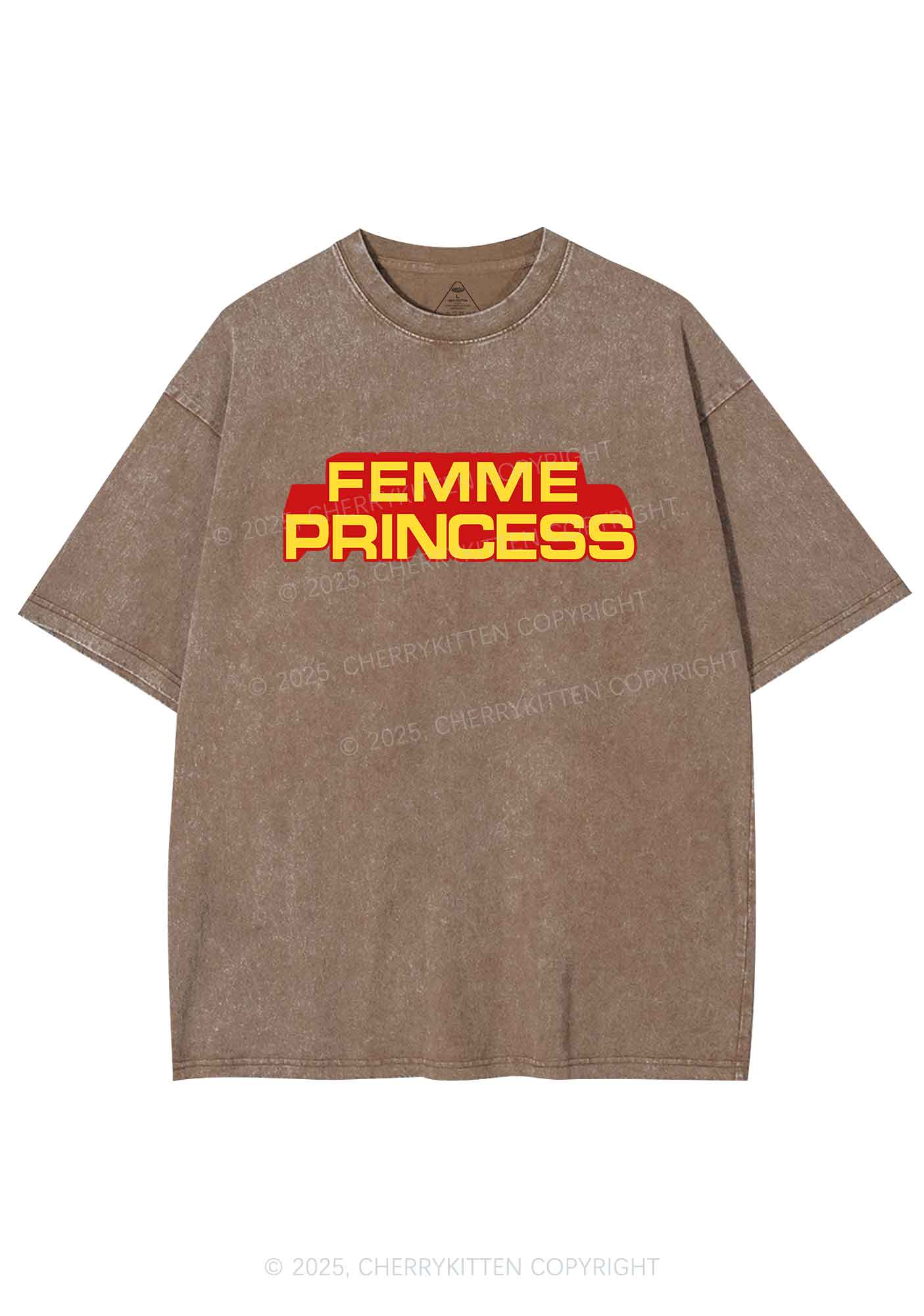 Femme Princess Pride Y2K Shirts Washed Tee Cherrykitten