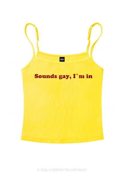 Sounds Gay Pride Y2K Spaghetti Strap Cami Cherrykitten