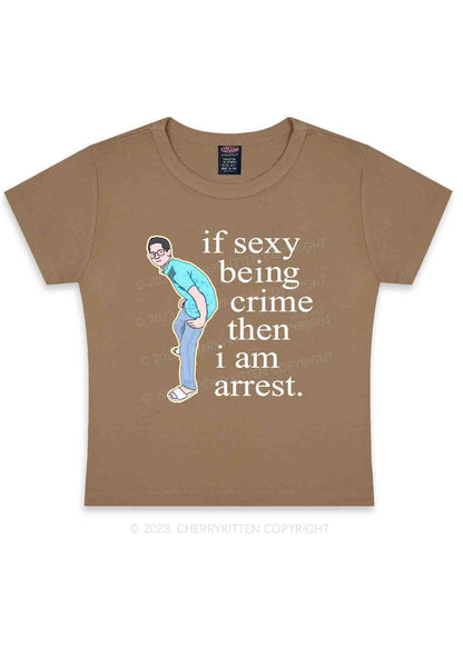 I Am Arrest Y2K Baby Tee Cherrykitten