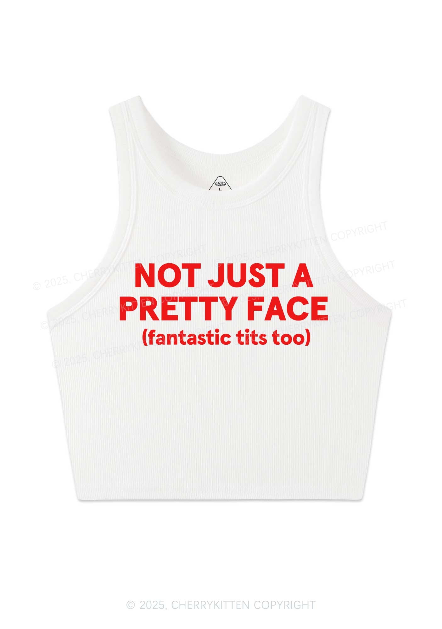 Pretty Face Fantastic Txts Y2K Crop Tank Top Cherrykitten