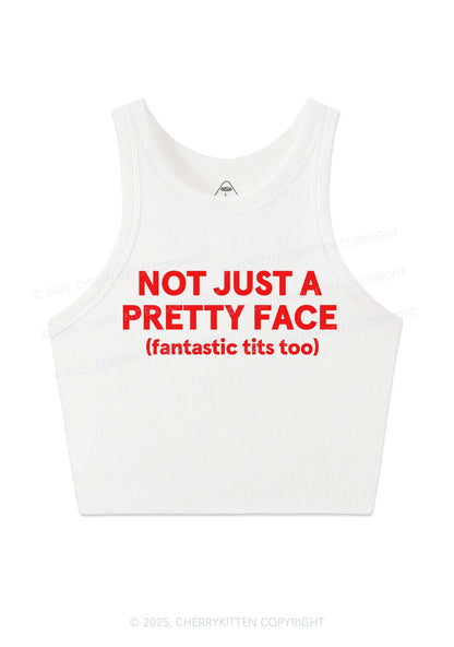 Pretty Face Fantastic Txts Y2K Crop Tank Top Cherrykitten