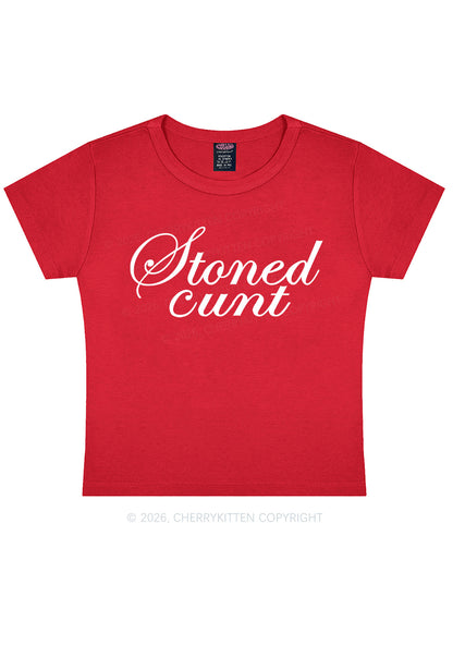 Stoned Cxxt Y2K Baby Tee Cherrykitten