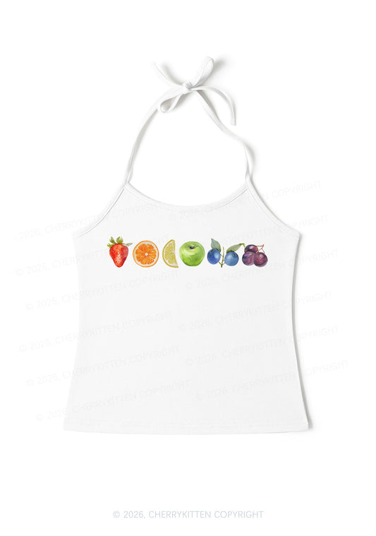 Six Fruity Pride Y2K Halter Neck Cami Cherrykitten