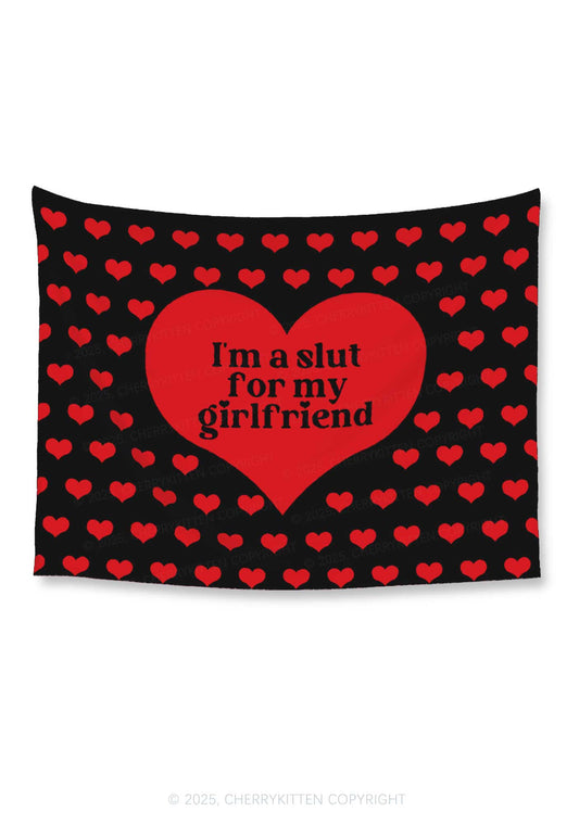 Slxt For My GF Valentine's Day Flag Y2K Tapestry Cherrykitten