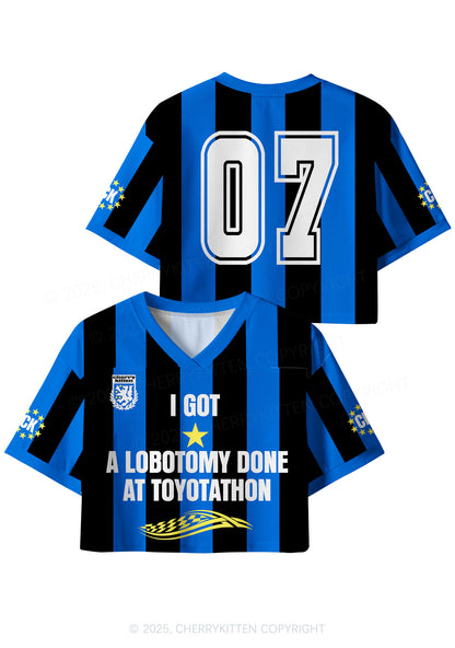 Custom I Got Lobotomy Y2K Crop Sport Jersey Shirts Cherrykitten