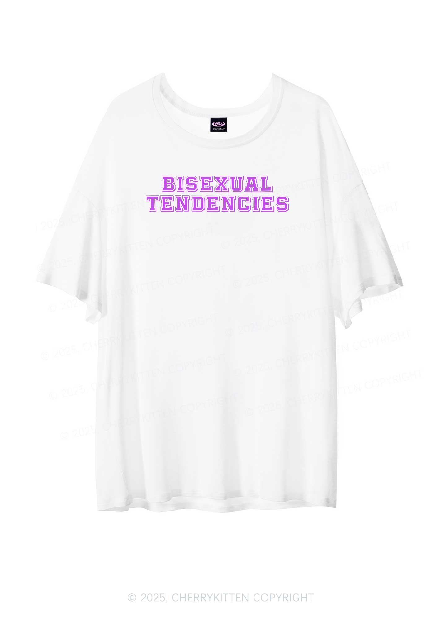 Bisexual Tendencies Pride Y2K Sheer Boyfriend Tee Cherrykitten