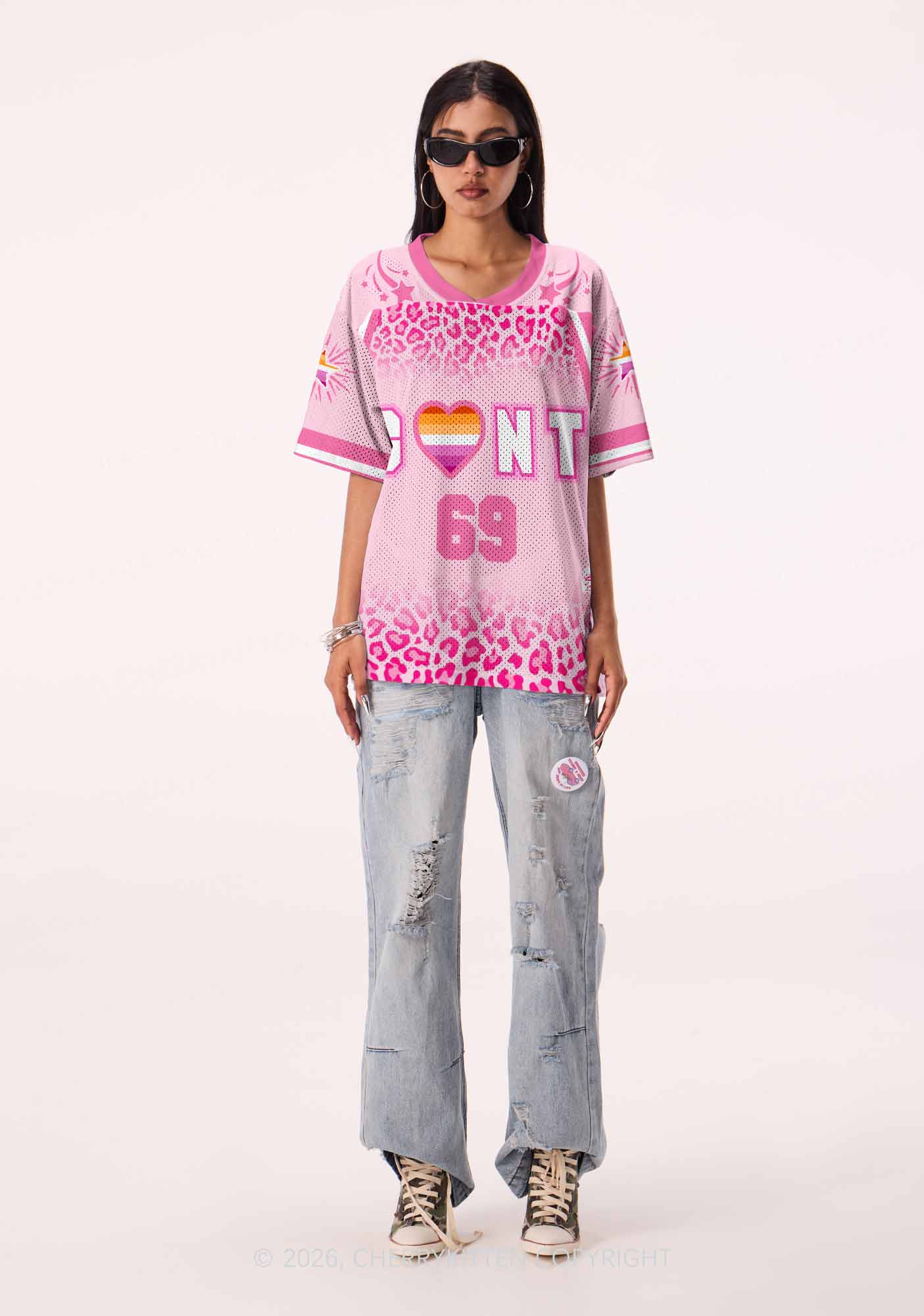 Lesbian Heart Cxxt Pride Y2K Sport Jersey Shirts Cherrykitten