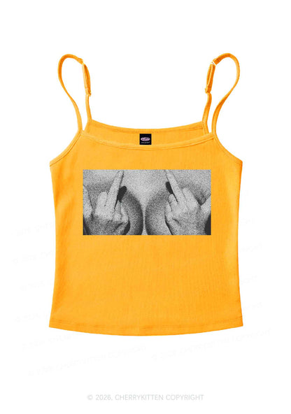 Middle Finger Bxxbs Y2K Spaghetti Strap Cami Cherrykitten