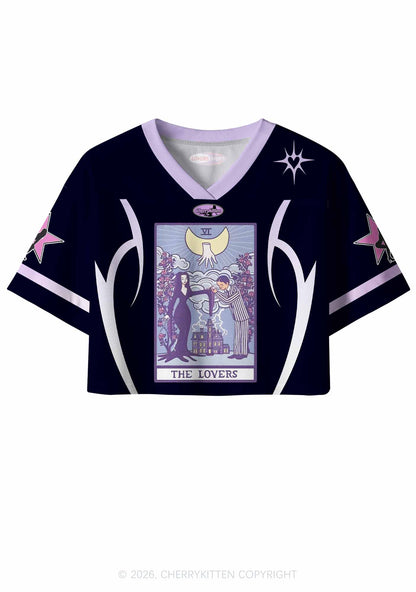 Purple Lovers Y2K Crop Sport Jersey Shirts Cherrykitten