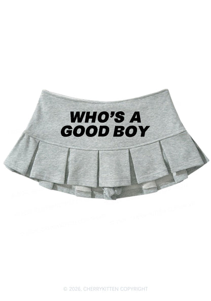 Whos A Good Boy Y2K Mini Pleated Skirts Cherrykitten