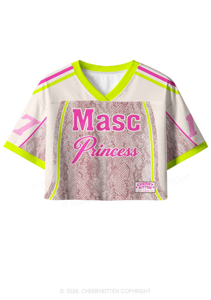 Masc Princess Snakeskin Texture Pride Y2K Crop Sport Jersey Shirts Cherrykitten
