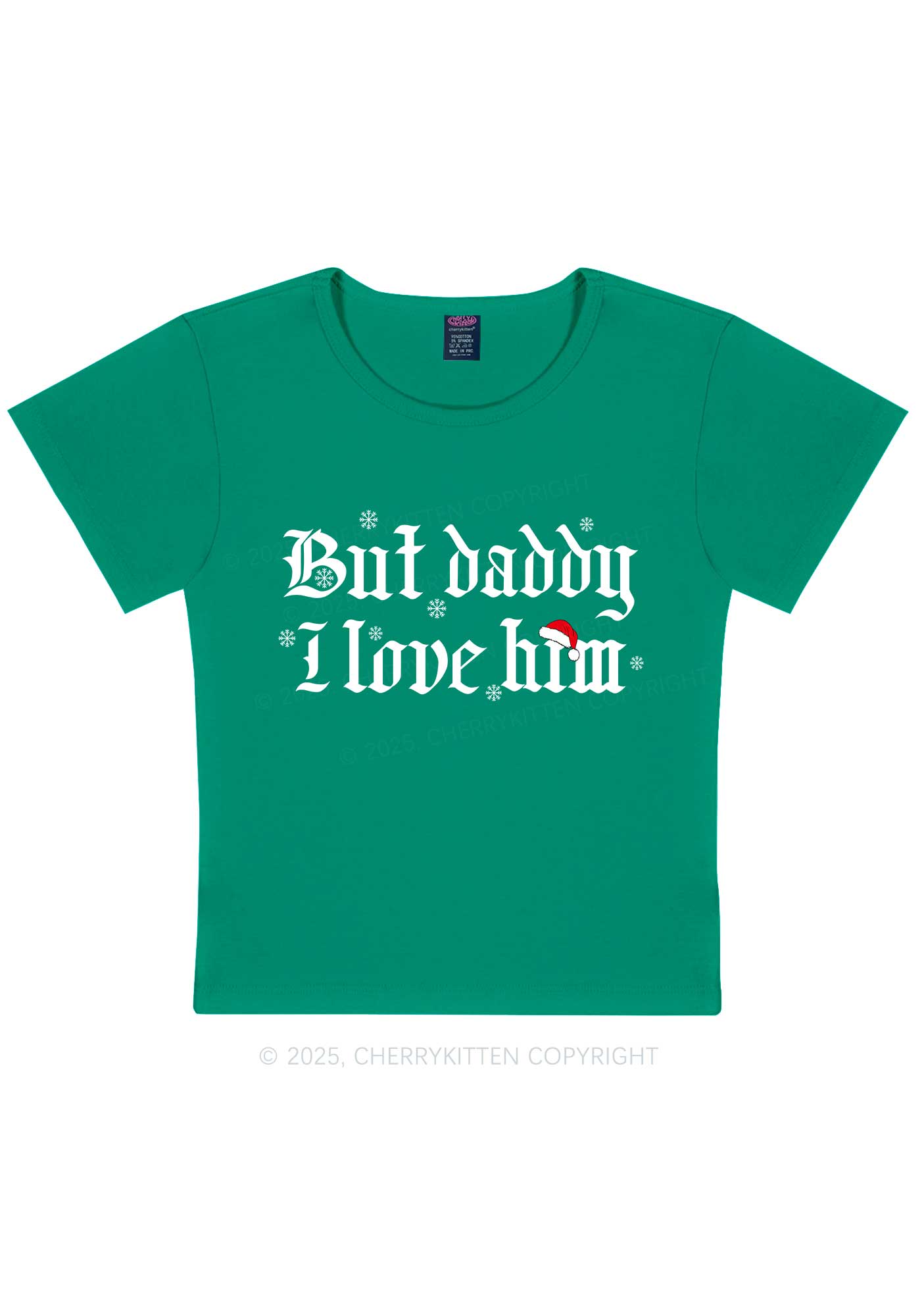 Christmas Daddy I Love Him Y2K Baby Tee Cherrykitten