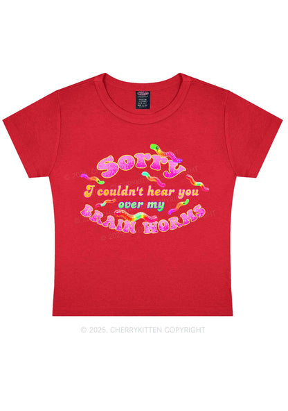 Brain Worms Y2K Baby Tee Cherrykitten
