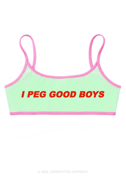 I Peg Good Boys Y2K Super Crop Cami Cherrykitten