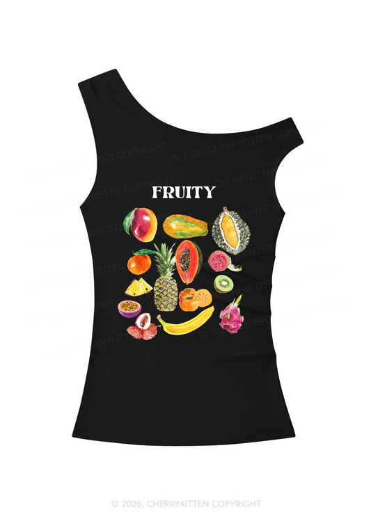 Fruity Y2K Off Shoulder Tank Top Cherrykitten