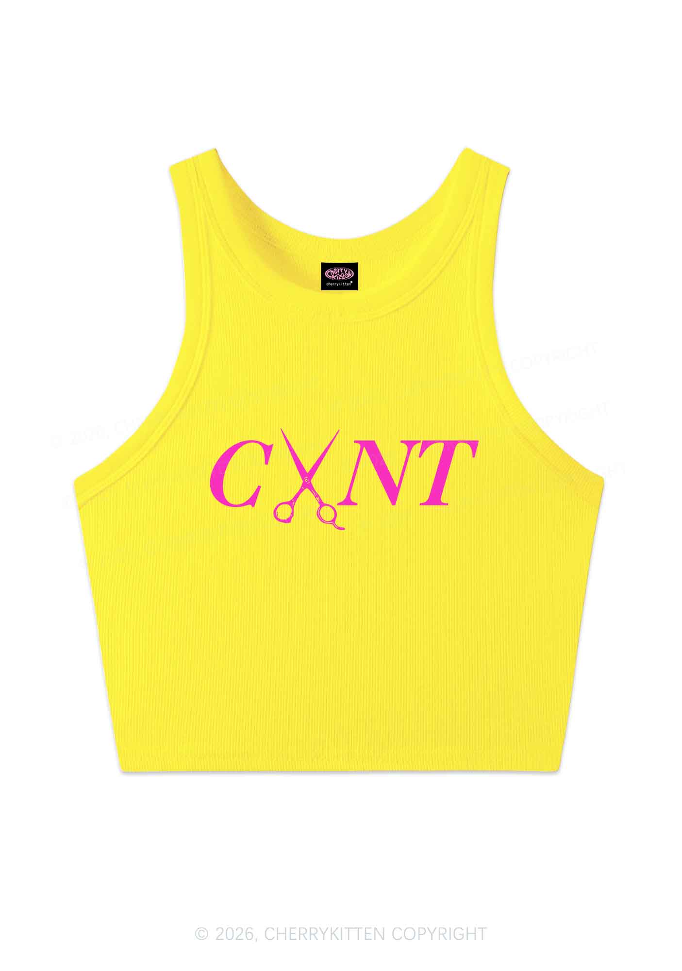 Pink Scissors Cxxt Pride Y2K Crop Tank Top Cherrykitten