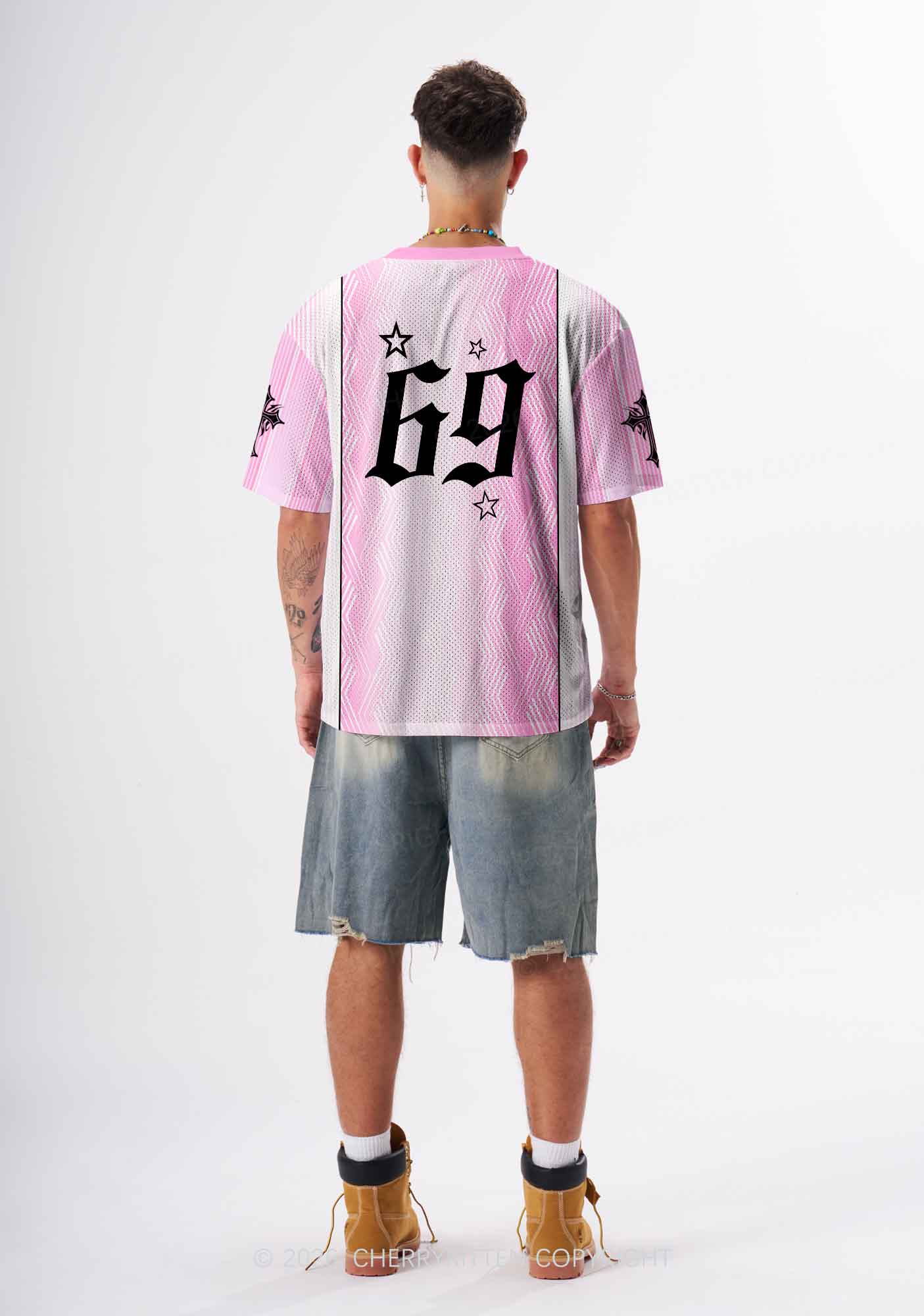 Pink Alpha Male Unicorn Pride Y2K Sport Jersey Shirts Cherrykitten