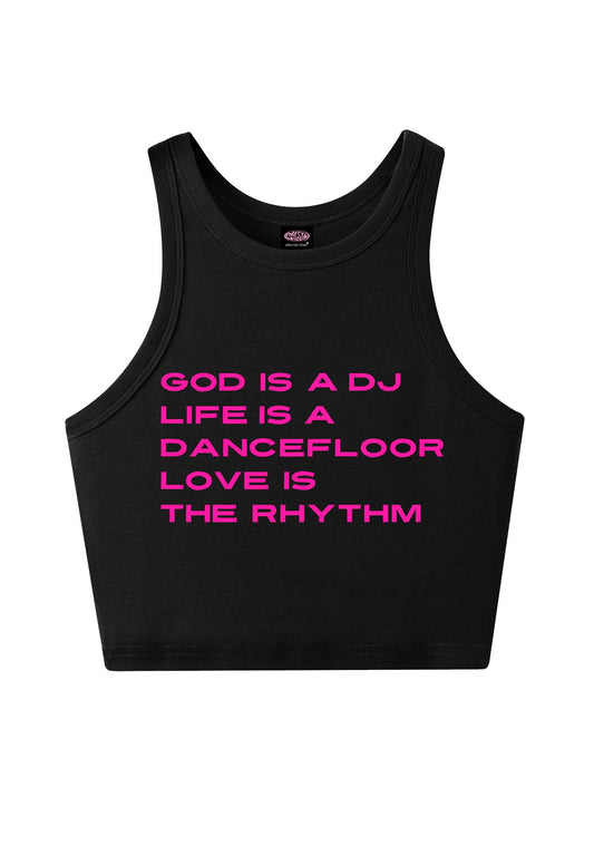 Love Is The Rhythm Y2K Crop Tank Top Cherrykitten