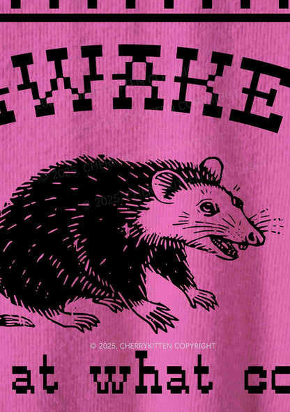 Awake But At What Cost Y2K Christmas Knit Sweatshirt Cherrykitten