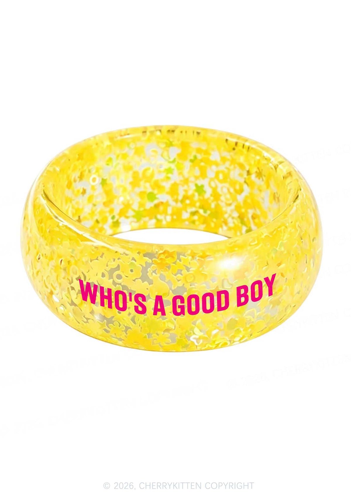 Whos A Good Boy Y2K Cuff Bangle Cherrykitten