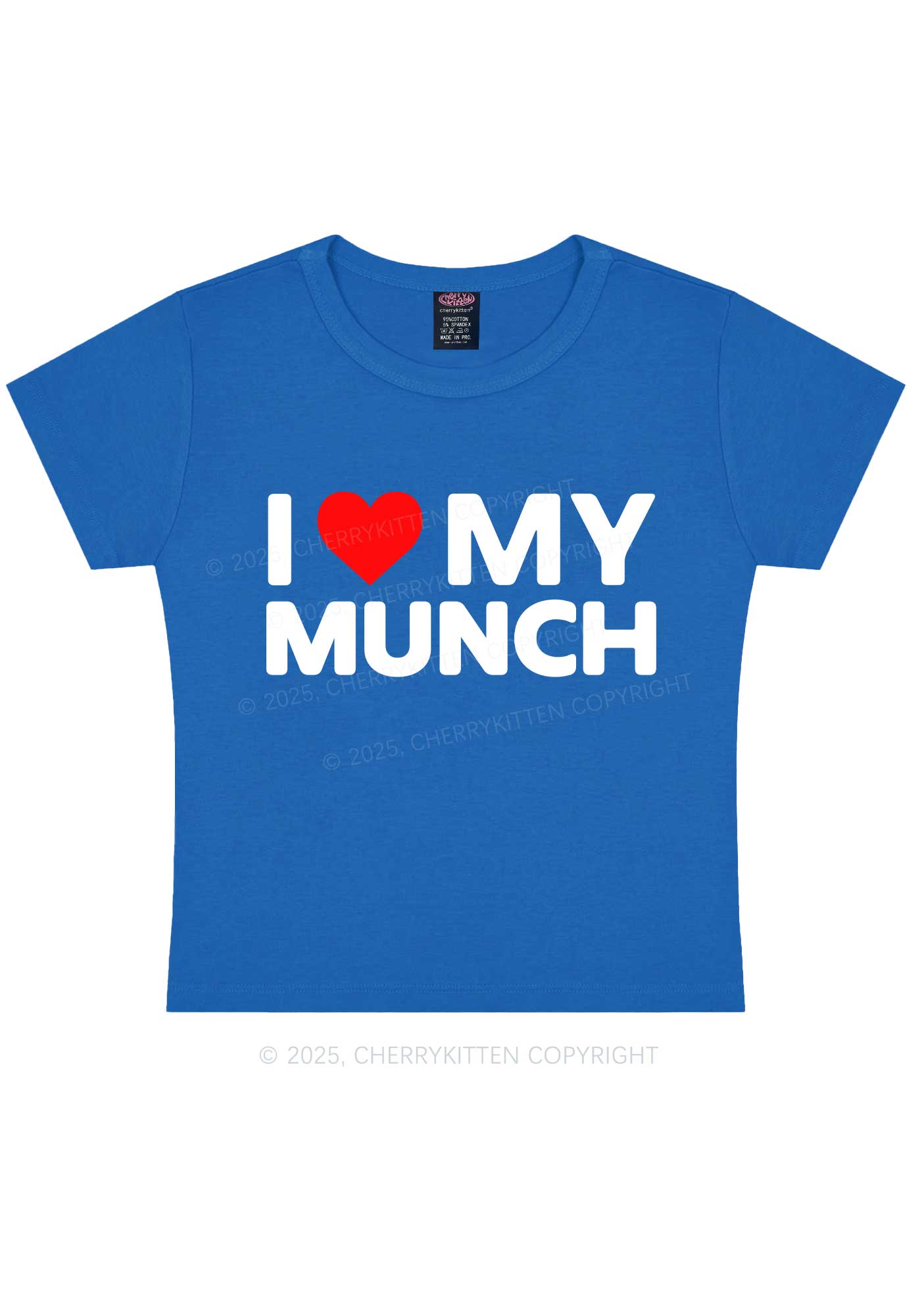 I Love My Munch Y2K Baby Tee Cherrykitten