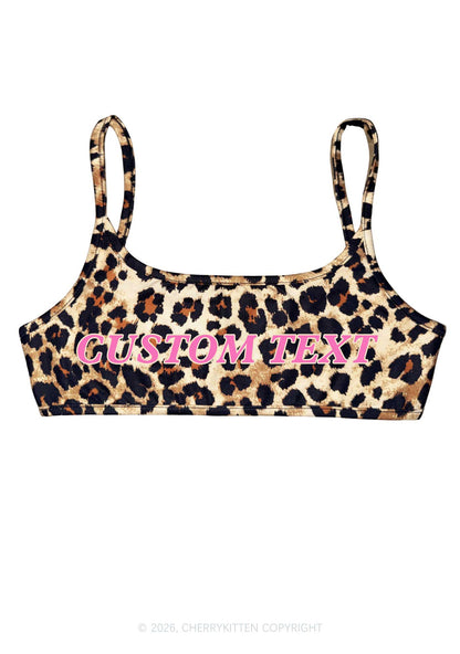 Custom Text Y2K Super Crop Cami Cherrykitten