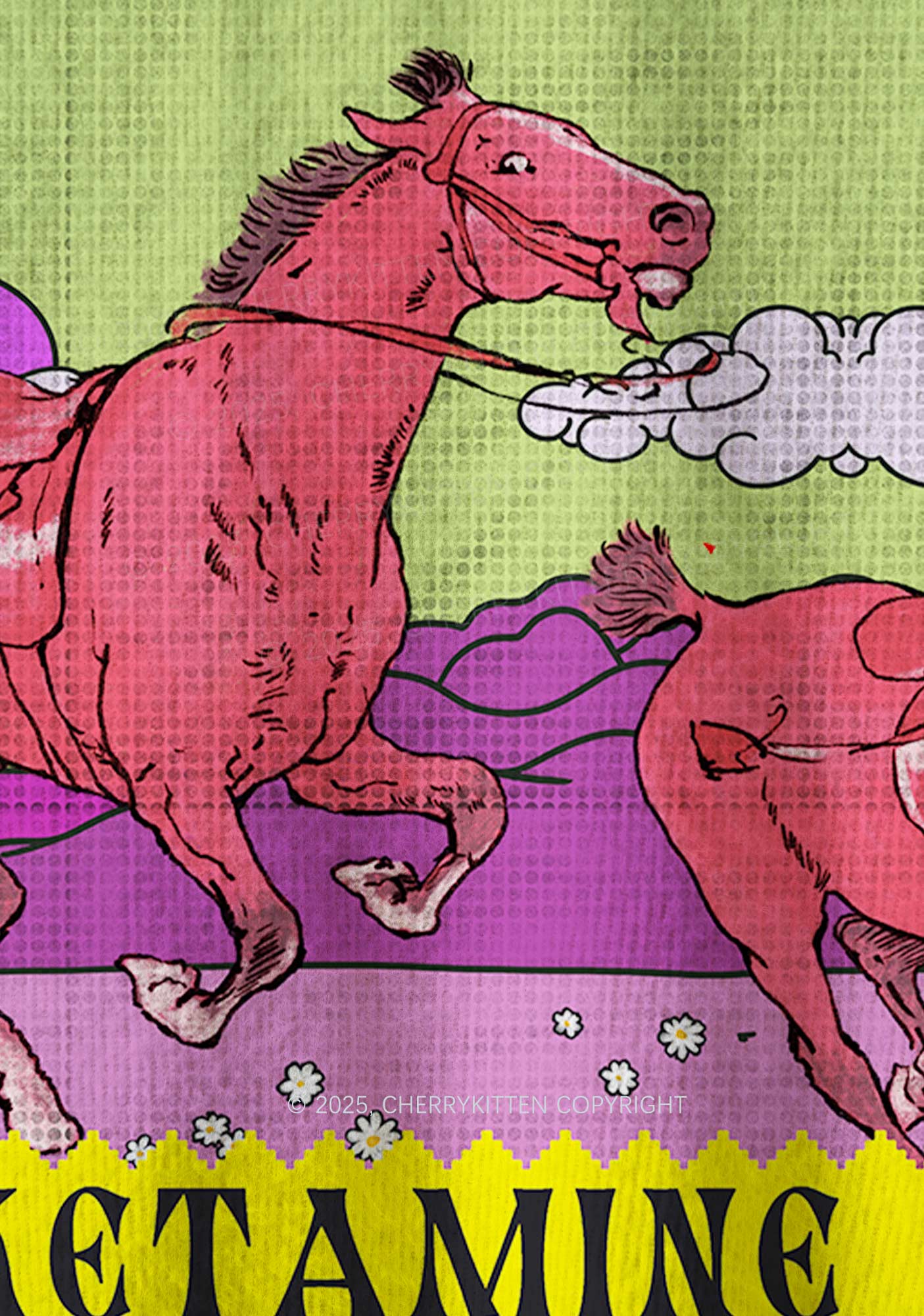 Red Horse Y2K Christmas Knit Sweatshirt Cherrykitten