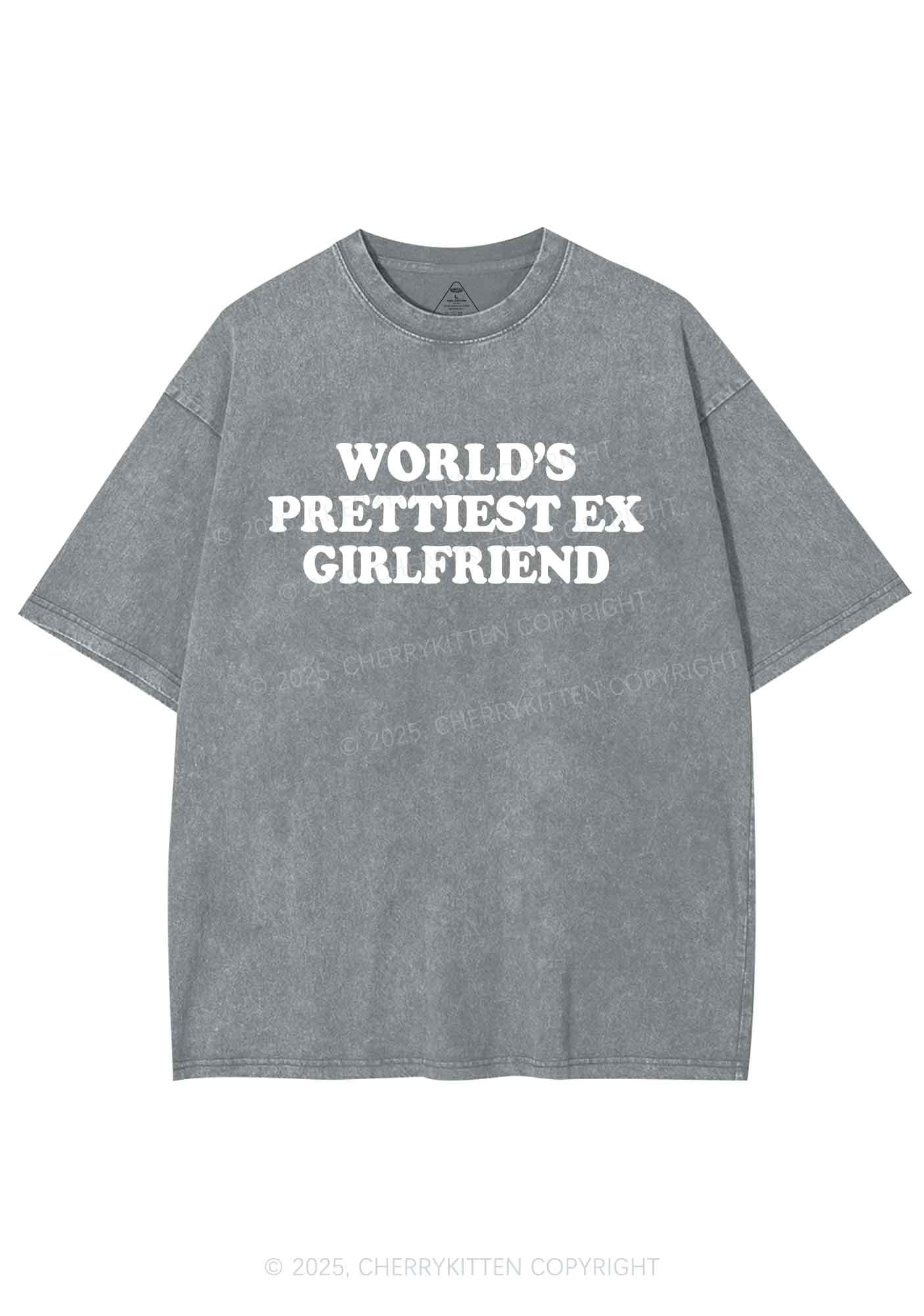 Worlds Prettiest Ex Girlfriend Y2K Shirts Washed Tee Cherrykitten