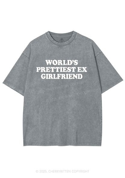 Worlds Prettiest Ex Girlfriend Y2K Shirts Washed Tee Cherrykitten