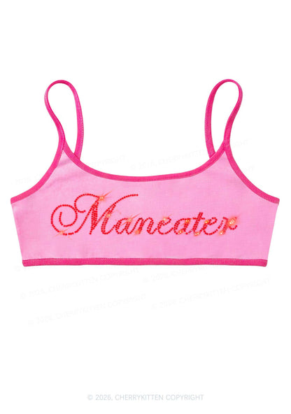 Rhinestone Maneater Y2K Super Crop Cami Cherrykitten