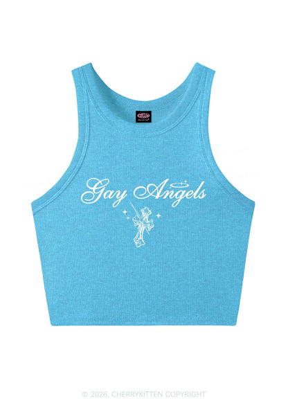 Gay Angels Pride Y2K Crop Tank Top Cherrykitten