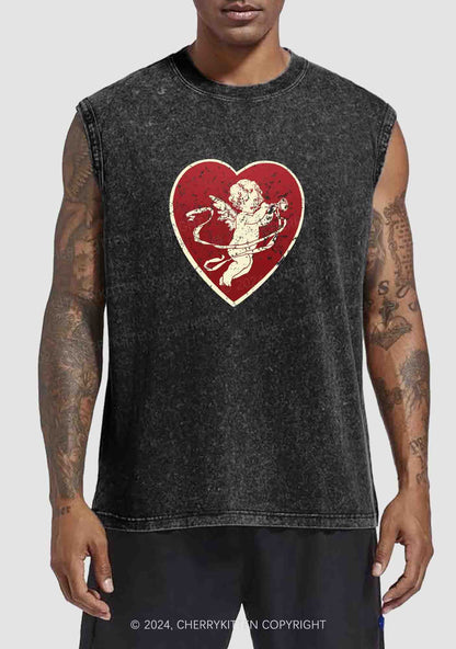 Trumpet Cupid Y2K Washed Tank Cherrykitten