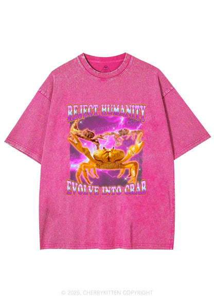 Reject Humanity Crab Y2K Shirts Washed Tee Cherrykitten