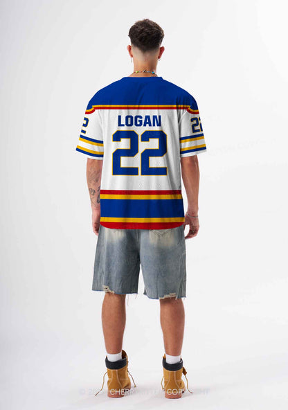Retro White Hockey Team JL Y2K Sport Jersey Shirts Cherrykitten