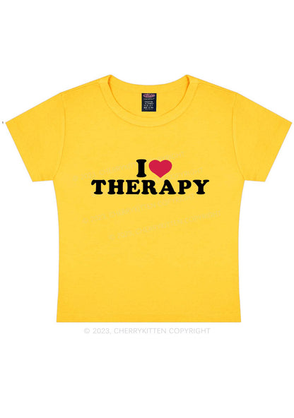 I Love Therapy Y2K Baby Tee Cherrykitten