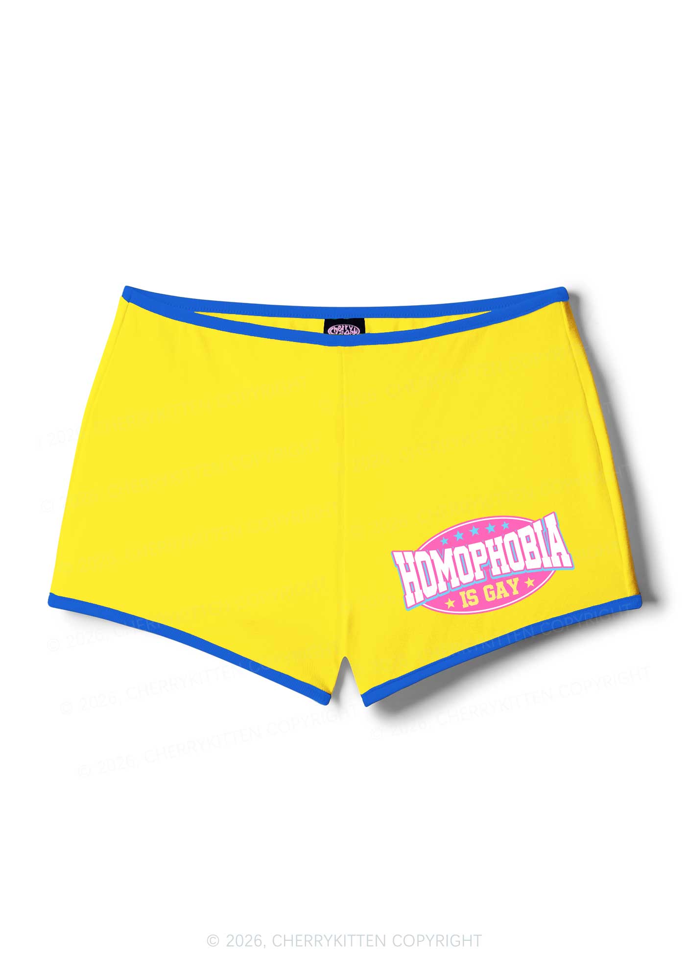Homophobia Is Gay Pride Y2K Booty Shorts Cherrykitten