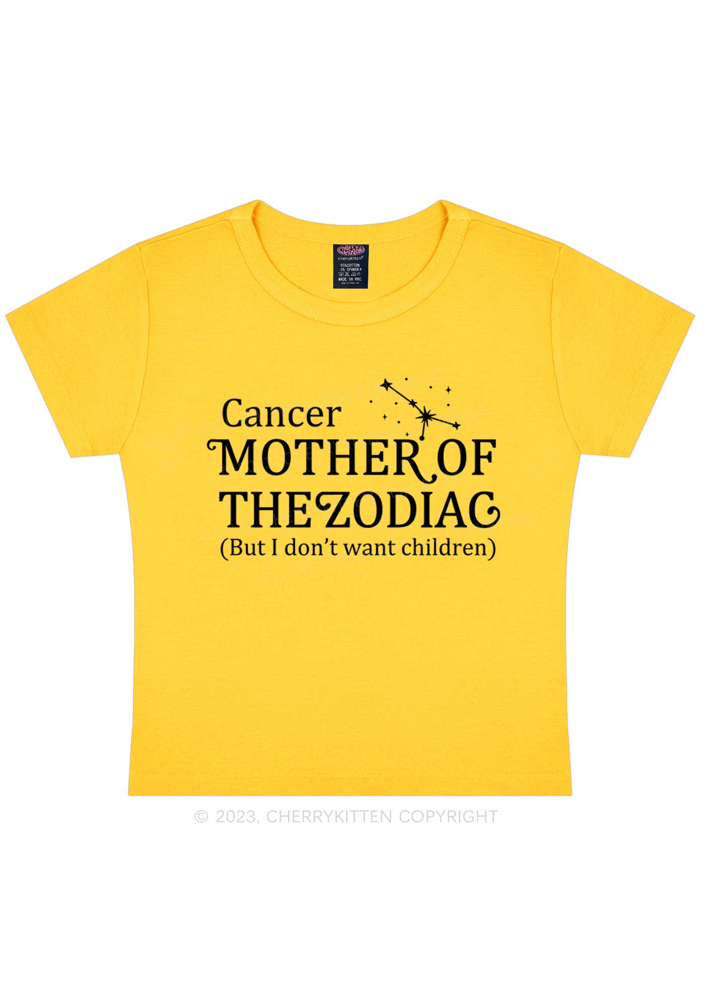 Mother Of The Zodiac Y2K Baby Tee Cherrykitten