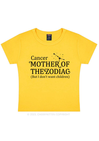 Mother Of The Zodiac Y2K Baby Tee Cherrykitten