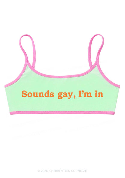 Sounds Gay Pride Y2K Super Crop Cami Cherrykitten