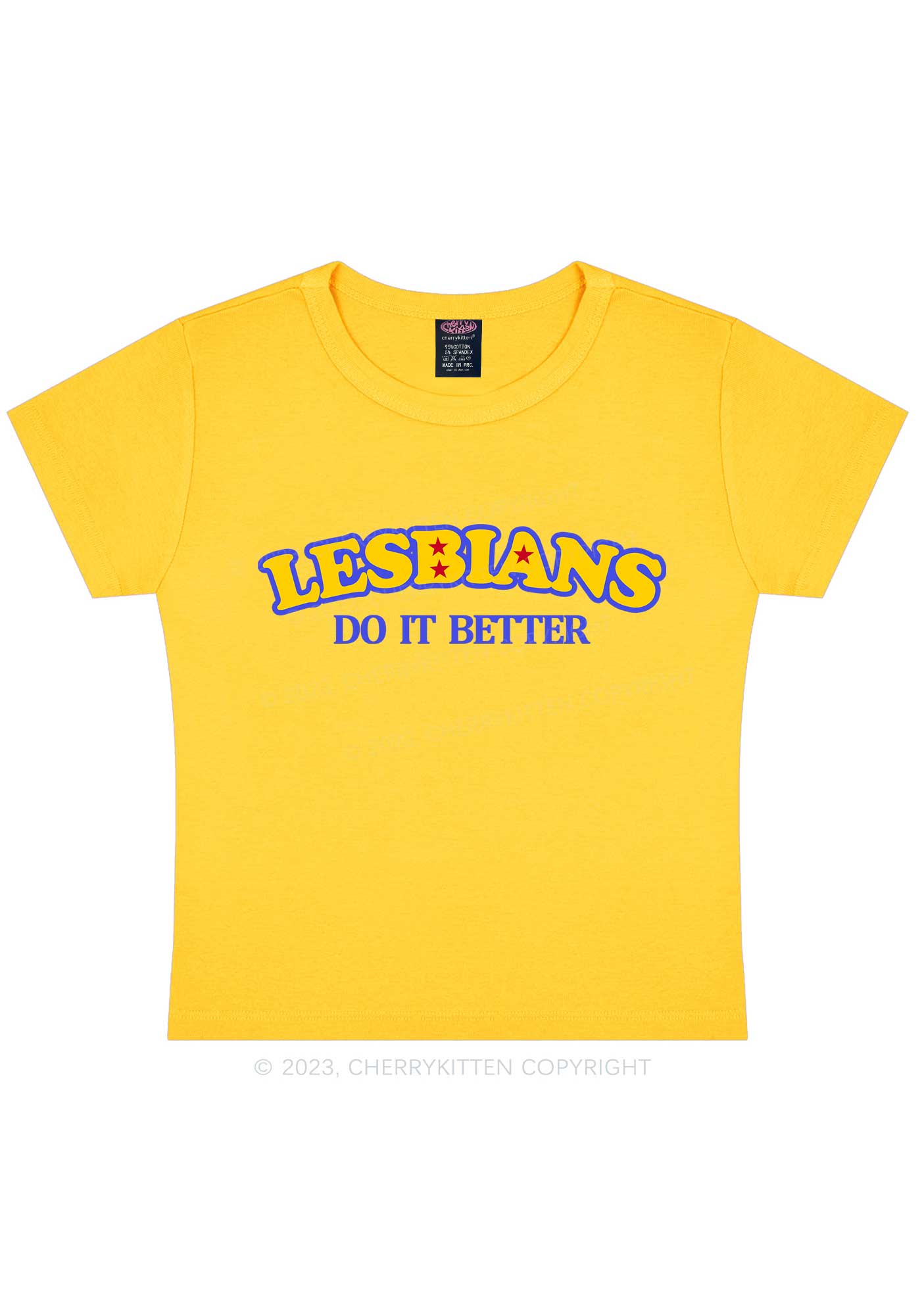 Lesbians Do It Better Y2K Baby Tee Cherrykitten